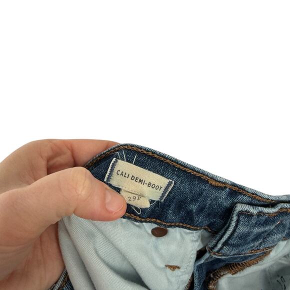 Madewell Petite Cali Demi Boot Jeans Glenside Medium Wash High Rise Womens 29P - Picture 8 of 10
